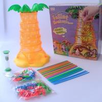 成人儿童亲子桌面游戏 升级大号翻斗猴抽猴子爬树往下掉 玩具|小盒升级60彩猴30棒骰2个沙漏1个高27CM