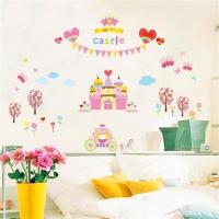 北欧ins风格少女心房公主卧室背景墙贴纸独角兽火烈鸟卡通墙贴画|XL马车派对 大