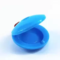 木质响板塑料早教音乐玩具儿童打击乐器哒哒舞板专业圆舞板|蓝色塑料响板1对