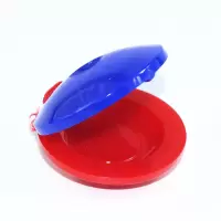 木质响板塑料早教音乐玩具儿童打击乐器哒哒舞板专业圆舞板|红蓝色塑料响板1对