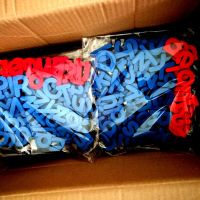 英文磁力贴26个大小写数字冰箱磁性贴儿童玩具英语教具|(红蓝)1套大写3套小写送收纳袋
