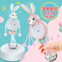 音乐灯光拨浪鼓婴儿手摇铃可咬牙胶早教新生儿0-1岁宝宝玩具