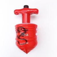 新款仿木闪光音乐陀螺升级仿木陀螺冰雪公主七彩音乐陀螺儿童玩具|仿木闪光音乐陀螺一个[红色]