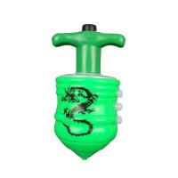 新款仿木闪光音乐陀螺升级仿木陀螺冰雪公主七彩音乐陀螺儿童玩具|仿木闪光音乐陀螺一个【绿色】