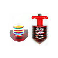 新款仿木闪光音乐陀螺升级仿木陀螺冰雪公主七彩音乐陀螺儿童玩具|仿木闪光音乐陀螺一个[古铜色]