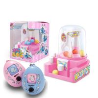 双人手指弹射篮球场儿童玩具投球男女孩对战桌面游戏|迷你夹糖果机(12球)粉+猜拳蛋1个