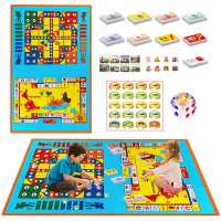 地毯坐爬行地垫双面游戏棋儿童亲子玩具超大号飞机棋|180*120单面袋装