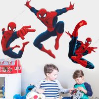 卡通儿童房装饰贴纸3d漫威墙贴复仇者美国队长男孩卧室墙纸贴画|蜘蛛侠02-04