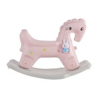 儿童摇摇马木马多功能音乐骑摇两用宝宝摇马玩具车手推滑行车1-3|粉马+故事机