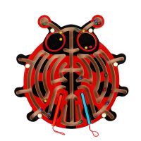 早教教具木制幼儿教具儿童学生力玩具桌面游戏钢珠走迷宫游戏|金龟子迷宫