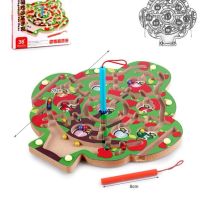 早教教具木制幼儿教具儿童学生力玩具桌面游戏钢珠走迷宫游戏|数字大树迷宫