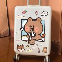 韩国ins行李箱贴纸卡通可爱女孩旅行箱拉杆箱墙壁装饰贴画防水|喝饮料