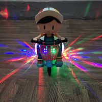 网红同款玩具三轮车带音乐灯光儿童电动特技骑车度旋转