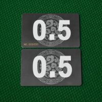 棋室专用筹码卡片麻将馆方形筹码子塑料双面筹码币娱乐代金币|0.5面值40张[祥云款]