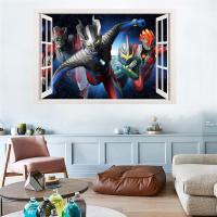 奥特曼墙贴纸儿童房墙纸自粘卧室男孩房间装饰墙壁纸卡通贴纸墙画|立体窗奥特曼归来