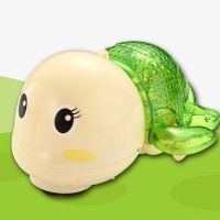 仿真动物鱼跑得快发光投影音乐摇摆小鱼会跑唱歌电动玩具男孩女孩|电动声光乌龟[绿色] 电池版