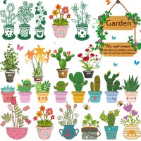 卡通绿色小盆栽组合墙贴任选文艺小清新贴纸玻璃窗花阳台窗户贴画|绿色小盆栽3款组合23、66、65