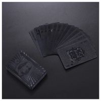 黑色骷髅头塑料扑克实用防水可水洗澳门风云土豪创意磨砂petpvc|黑色美金款