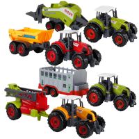 儿童工程车农夫车模型玩具套装挖掘机推土机自卸铲车拖拉机喷雾机