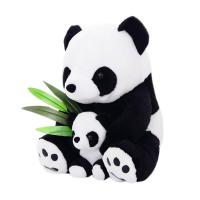母子熊猫竹叶亲子公仔抱枕毛具熊猫娃娃布娃玩偶儿童女生礼物