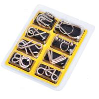 儿童金属九连环铁环解锁玩具解环解扣8件套