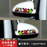 汽车后视镜贴纸可爱卡通个性创意划痕遮挡倒车镜装饰防水搞笑车贴|漫威款通用后视镜一对装