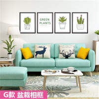 卡通温馨墙贴田园风光背景墙贴画少女房间卧室浪漫装饰自粘贴纸|G款盆栽花盆
