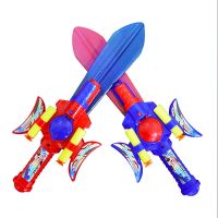 可发射发光电动音乐灯光剑儿童玩具男孩女孩网红抖音同款夜市地摊|发光剑2把[红+蓝]