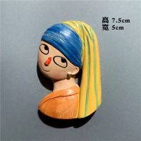 丑萌搞怪磁性贴 芭蕾舞男小丑冰箱贴 磁贴 面膜女孩冰箱装饰贴|珍珠耳环少女