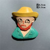 丑萌搞怪磁性贴 芭蕾舞男小丑冰箱贴 磁贴 面膜女孩冰箱装饰贴|梵高