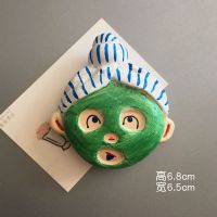 丑萌搞怪磁性贴 芭蕾舞男小丑冰箱贴 磁贴 面膜女孩冰箱装饰贴|绿面膜女孩