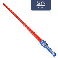 剑玩具大战铠甲音乐圣光剑趣味伸缩拼接合体荧光棒激光剑玩具|单只蓝色装
