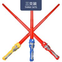 剑玩具大战铠甲音乐圣光剑趣味伸缩拼接合体荧光棒激光剑玩具|三只混色装