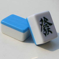 四口机全自动麻将机用麻将中大号42444648棋室磁性自动麻将|蓝色 四口机52号108张