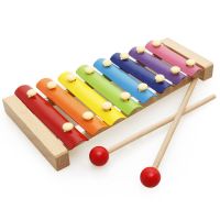 儿童婴儿积木手敲琴8个月宝宝乐器玩具1-2-3周岁八音小木琴