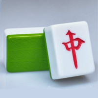 四口机全自动麻将机用麻将中大号42444648棋室磁性自动麻将|绿色 四口机52号108张