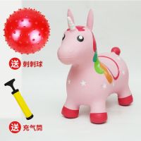 音乐独角兽跳跳鹿加厚儿童玩具女孩充气马木马儿童皮马|100首音乐独角兽[彩绘]赠刺刺球