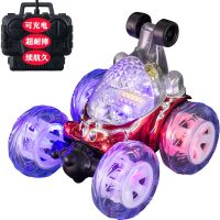 儿童充电遥控车玩具电动特技翻斗车翻滚车赛车灯光音乐