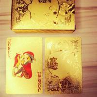 土豪金镀金彩色不掉色塑料黄金创意收藏防水扑克金箔扑克|土豪金猪