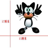 卡通汽车贴纸可爱猫狗车身装饰贴划痕遮挡贴花反光搞笑创意车贴纸|黑猫(1张)