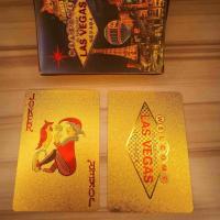 土豪金镀金彩色不掉色塑料黄金创意收藏防水扑克金箔扑克|彩色土豪金拉斯维加斯