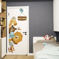 卡通儿童房卧室装饰创意房门贴3d立体墙纸自粘房间墙贴画墙面贴纸|微笑的你