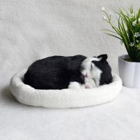 布偶玩偶公仔假会呼吸的小猫咪毛具生日礼物仿真猫猫动物摆件|呼吸黑猫警长TY006