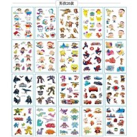 儿童防水纹身贴手臂卡通水印贴男孩女孩贴画宝宝安全纹身贴纸|男宝宝20款卡通图案(约200贴)