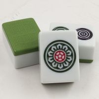 精品筒子功斗牛二八杠牛牛菱形筒子工推推筒饼子用手搓麻将|42号墨绿色筒子+白板（40张）