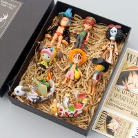 全套海贼王手办q版模型路飞索隆艾斯罗公仔生日礼物蛋糕摆件玩具|休闲+2船(约6-8cm) 不带礼盒(含底座)