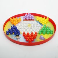 玻璃圆珠儿童跳棋成人游戏休闲娱乐宝葫芦跳棋圆角棋盘