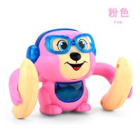 网红翻滚猴电动玩具婴儿音乐声控唱歌跳舞男女孩宝宝翻跟头小猴子|声控[眼镜翻滚猴]粉色 充电电池版+送螺丝刀