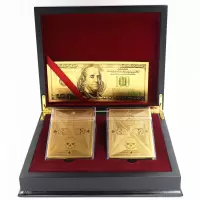 创意个性扑克 金箔土豪纯黑色扑克 德州全塑料防水骷髅头|骷髅头彩色双副木盒两副