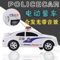 电动警车万向灯光带音乐鸣笛耐摔儿童宝宝玩具汽车模型公安车盒装